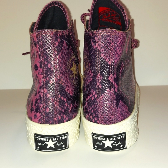 Converse Chuck Taylor Snake Print Leather High Top Sneakers - Picture 3 of 8